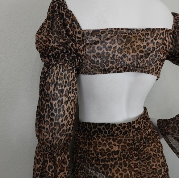 The Obsessed Collection Leopard Print Two Piece Set Lingerie Size S - Picture 9 of 14